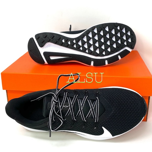 Nike Quest 2 Black White Canvas Women’s Sneakers - Picture 3 of 11